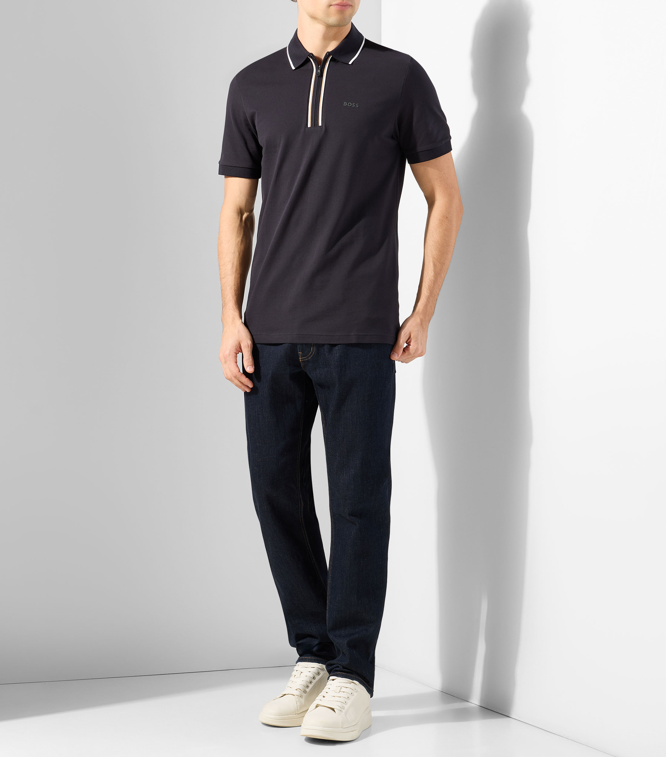 Playera polo manga corta lisa Hombre